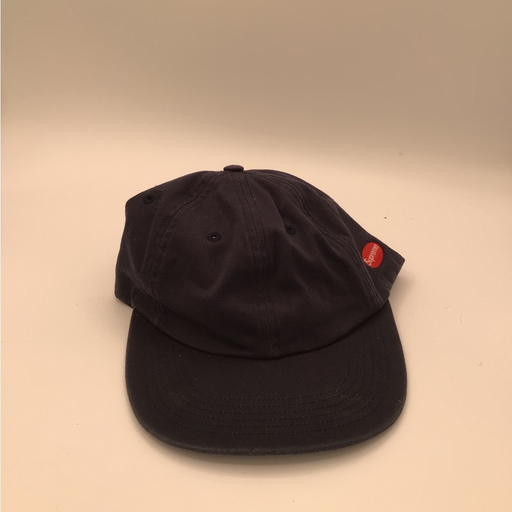 Supreme Side Rubber Patch Camp Cap Navy - image 1